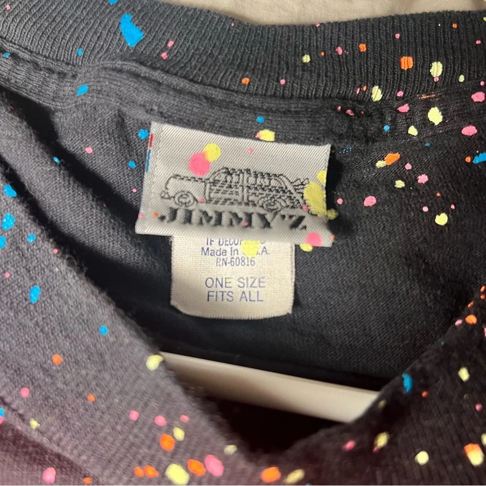 Vtg JIMMY’Z Shirt One size 90s JIMMY’Z. Splatter Paint RARE! - Picture 5 of 8